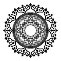 zwarte mandala voor ontwerp. mandala cirkelvormig patroonontwerp voor henna, mehndi, tatoeage, decoratie. decoratief ornament in etnische oosterse stijl. kleurboekpagina vector