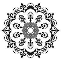 zwarte mandala voor ontwerp. mandala cirkelvormig patroonontwerp voor henna, mehndi, tatoeage, decoratie. decoratief ornament in etnische oosterse stijl. kleurboekpagina vector