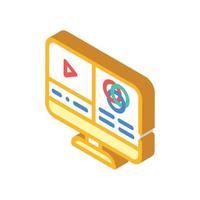 video kleurcorrectie isometrische pictogram vectorillustratie vector