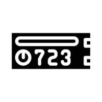 coworking mailbox glyph pictogram vector zwarte illustratie