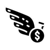 cash winst glyph pictogram vectorillustratie vector