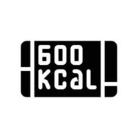 voedsel kcal app glyph pictogram vectorillustratie vector