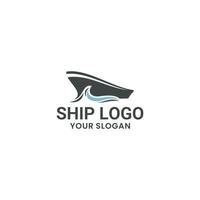 schip en spatwater logo ontwerp vector