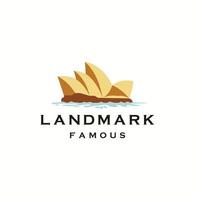 sydney australië landmark opera house logo pictogram ontwerp sjabloon platte vector