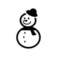 vrolijk kerstfeest sneeuwpop vector
