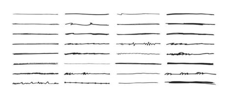 vector set hand getrokken onderstrepen.