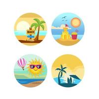 zomer strand logo ontwerpsjabloon vector