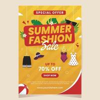 zomer mode verkoop poster sjabloon vector