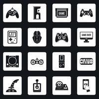 video game iconen set pleinen vector