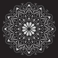 mandala sieraad, overzicht, doodle, handgetekende, illustratie. vector henna tattoo-stijl, kan worden gebruikt voor textiel, kleurboeken, telefoonhoesje afdrukken, wenskaarten