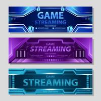 banner voor het streamen van online games vector