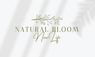 botanische bloemen element hand getekende logo met wilde bloemen en bladeren. logo voor spa en schoonheidssalon, boetiek, biologische winkel, bruiloft, floral designer, interieur, fotografie, cosmetica. vector