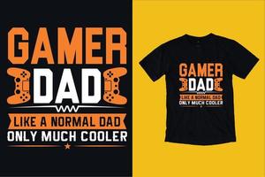 gamer vader t-shirt ontwerp vector