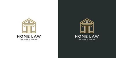 huis advocatenkantoor logo vector ontwerp