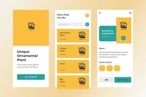 moderne plant winkel ui ontwerp sjabloon vector. geschikt voor ontwerp van mobiele applicaties vector