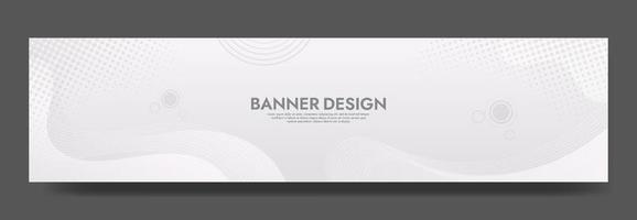 sjabloon voor abstracte witte vloeiende golfbanner vector