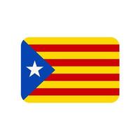 Catalonië vlag vector pictogram geïsoleerd op een witte achtergrond