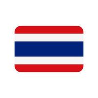 Thailand vlag vector pictogram geïsoleerd op een witte achtergrond