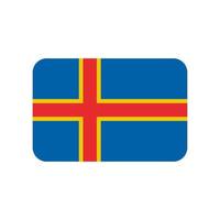 aland eilanden vlag vector pictogram geïsoleerd op een witte achtergrond