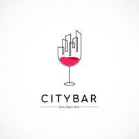 stadsbar logo ontwerpconcept. vector illustratie