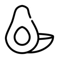 avocado groente lijn pictogram vector symbool illustratie