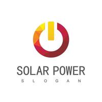 zonnecel logo ontwerp inspiratie vector
