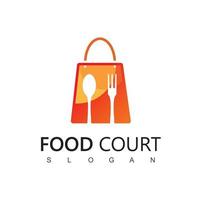 sjabloon voor food court en winkellogo vector