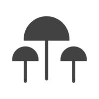 paddestoelen glyph zwart pictogram vector