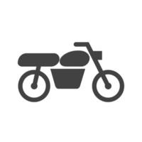 motorfiets glyph zwart pictogram vector