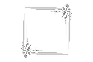 bloem frame vector, bloemen hand tekening frame, gratis vector