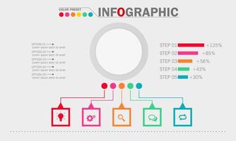 witte infographic met kleur elementen sjabloon vector