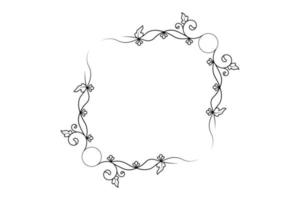 bloem frame vector, bloemen hand tekening frame, gratis vector