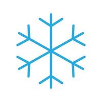 eps10 blauw vector sneeuwvlok pictogram of logo in eenvoudige platte trendy moderne stijl geïsoleerd op een witte achtergrond