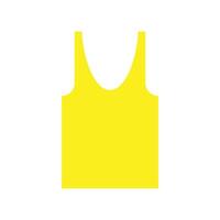 eps10 gele vector tank top solide pictogram of logo in eenvoudige platte trendy moderne stijl geïsoleerd op een witte achtergrond