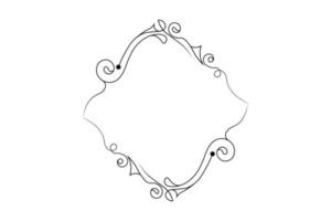 bloem frame vector, bloemen hand tekening frame, gratis vector