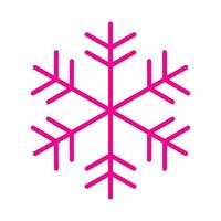 eps10 roze vector sneeuwvlok pictogram of logo in eenvoudige platte trendy moderne stijl geïsoleerd op een witte achtergrond