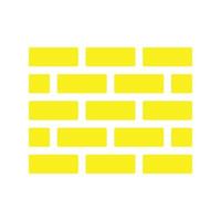eps10 geel vector muurpictogram of logo in eenvoudige platte trendy moderne stijl geïsoleerd op een witte achtergrond