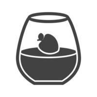 panna cotta glyph zwart pictogram vector