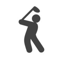 golfspeler glyph zwart pictogram vector