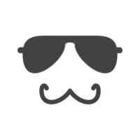 hipster man glyph zwart pictogram vector