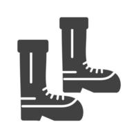 laarzen glyph zwart pictogram vector