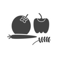groenten glyph zwart pictogram vector