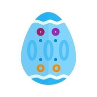 easter egg v flat multicolor icon vector