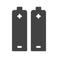 batterijen glyph zwart pictogram vector