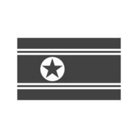 noord-korea glyph zwart pictogram vector