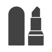 lippenstift glyph zwart pictogram vector