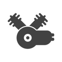 motor motor glyph zwart pictogram vector