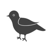 vogel glyph zwart pictogram vector