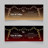 eid al adha verkoop webbanner sjabloon set vector