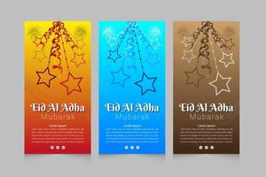 eid al adha verkoop verticaal websjabloon decorontwerp vector